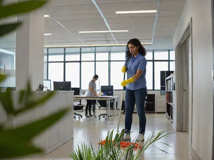 Cleaning professional ready to assist with booking a service